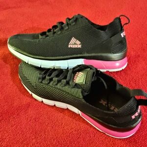 RBX Women's Black and Pink Athletic Sneakers - Size 7.5